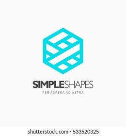 Modern colorful abstract vector logo or element design. Best for identity and logotypes. Simple shape.