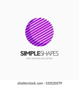 Modern colorful abstract vector logo or element design. Best for identity and logotypes. Simple shape.
