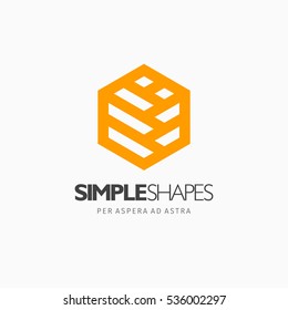 Modern colorful abstract vector logo or element design. Best for identity and logotypes. Simple shape.
