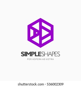 Modern colorful abstract vector logo or element design. Best for identity and logotypes. Simple shape.