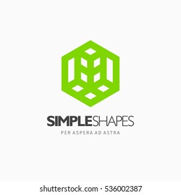 Modern colorful abstract vector logo or element design. Best for identity and logotypes. Simple shape.