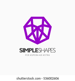 Modern colorful abstract vector logo or element design. Best for identity and logotypes. Simple shape.