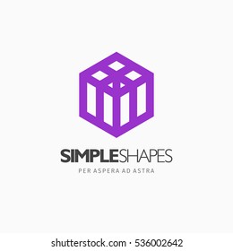 Modern colorful abstract vector logo or element design. Best for identity and logotypes. Simple shape.