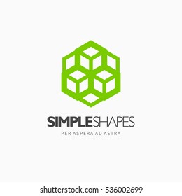 Modern colorful abstract vector logo or element design. Best for identity and logotypes. Simple shape.