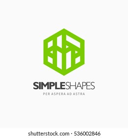 Modern colorful abstract vector logo or element design. Best for identity and logotypes. Simple shape.