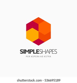 Modern colorful abstract vector logo or element design. Best for identity and logotypes. Simple shape.
