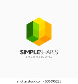 Modern colorful abstract vector logo or element design. Best for identity and logotypes. Simple shape.

