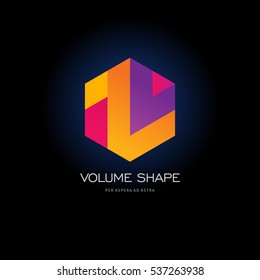 Modern colorful abstract vector logo or element design. Best for identity and logotypes. Simple shape.