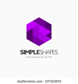 Modern colorful abstract vector logo or element design. Best for identity and logotypes. Simple shape.