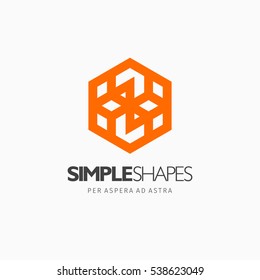 Modern colorful abstract vector logo or element design. Best for identity and logotypes. Simple shape.
