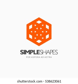 Modern colorful abstract vector logo or element design. Best for identity and logotypes. Simple shape.
