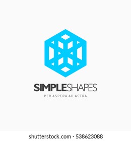 Modern colorful abstract vector logo or element design. Best for identity and logotypes. Simple shape.