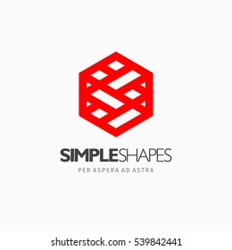 Modern colorful abstract vector logo or element design. Best for identity and logotypes. Simple shape.
