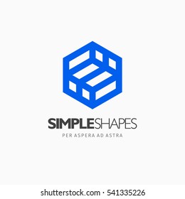 Modern colorful abstract vector logo or element design. Best for identity and logotypes. Simple shape.