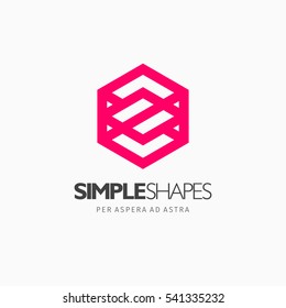 Modern colorful abstract vector logo or element design. Best for identity and logotypes. Simple shape.