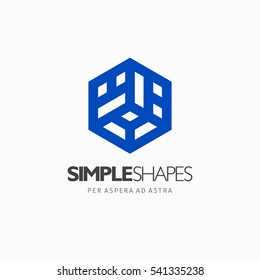 Modern colorful abstract vector logo or element design. Best for identity and logotypes. Simple shape.