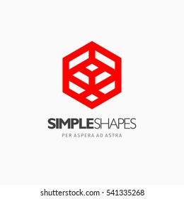 Modern colorful abstract vector logo or element design. Best for identity and logotypes. Simple shape.