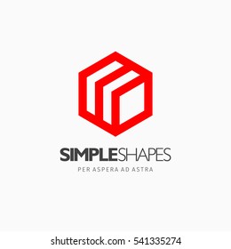 Modern colorful abstract vector logo or element design. Best for identity and logotypes. Simple shape.