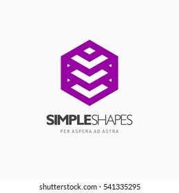 Modern colorful abstract vector logo or element design. Best for identity and logotypes. Simple shape.