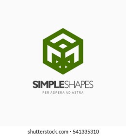 Modern colorful abstract vector logo or element design. Best for identity and logotypes. Simple shape.