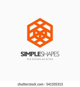 Modern colorful abstract vector logo or element design. Best for identity and logotypes. Simple shape.