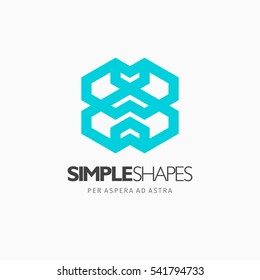 Modern colorful abstract vector logo or element design. Best for identity and logotypes. Simple shape.
