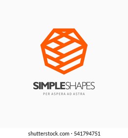 Modern colorful abstract vector logo or element design. Best for identity and logotypes. Simple shape.