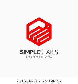 Modern colorful abstract vector logo or element design. Best for identity and logotypes. Simple shape.