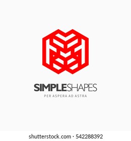 Modern colorful abstract vector logo or element design. Best for identity and logotypes. Simple shape.
