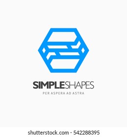 Modern colorful abstract vector logo or element design. Best for identity and logotypes. Simple shape.
