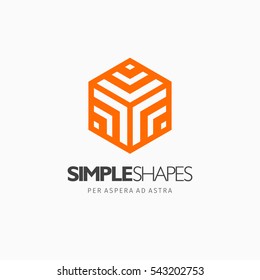 Modern colorful abstract vector logo or element design. Best for identity and logotypes. Simple shape.
