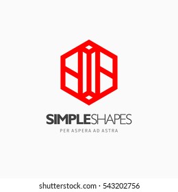 Modern colorful abstract vector logo or element design. Best for identity and logotypes. Simple shape.
