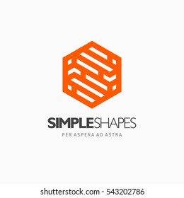 Modern colorful abstract vector logo or element design. Best for identity and logotypes. Simple shape.
