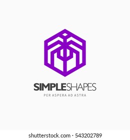 Modern colorful abstract vector logo or element design. Best for identity and logotypes. Simple shape.
