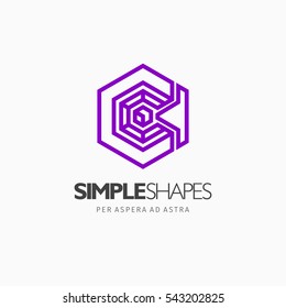 Modern colorful abstract vector logo or element design. Best for identity and logotypes. Simple shape.
