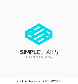 Modern colorful abstract vector logo or element design. Best for identity and logotypes. Simple shape.
