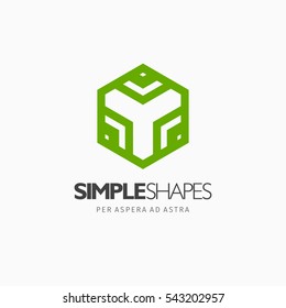 Modern colorful abstract vector logo or element design. Best for identity and logotypes. Simple shape.
