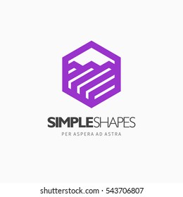 Modern colorful abstract vector logo or element design. Best for identity and logotypes. Simple shape.
