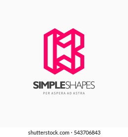 Modern colorful abstract vector logo or element design. Best for identity and logotypes. Simple shape.
