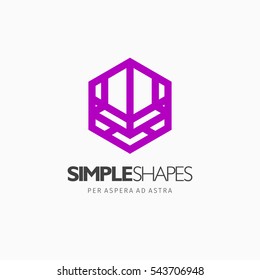 Modern colorful abstract vector logo or element design. Best for identity and logotypes. Simple shape.
