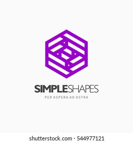 Modern colorful abstract vector logo or element design. Best for identity and logotypes. Simple shape.
