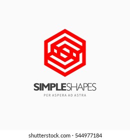 Modern colorful abstract vector logo or element design. Best for identity and logotypes. Simple shape.