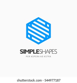 Modern colorful abstract vector logo or element design. Best for identity and logotypes. Simple shape.