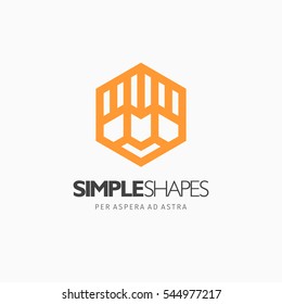 Modern colorful abstract vector logo or element design. Best for identity and logotypes. Simple shape.