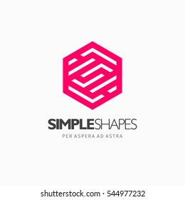 Modern colorful abstract vector logo or element design. Best for identity and logotypes. Simple shape.