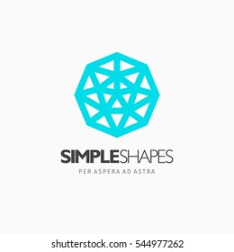 Modern colorful abstract vector logo or element design. Best for identity and logotypes. Simple shape.