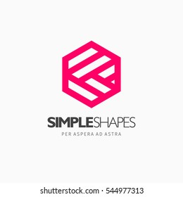 Modern colorful abstract vector logo or element design. Best for identity and logotypes. Simple shape.