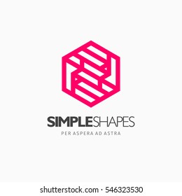 Modern colorful abstract vector logo or element design. Best for identity and logotypes. Simple shape.
