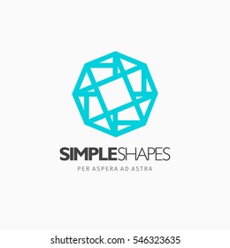 Modern colorful abstract vector logo or element design. Best for identity and logotypes. Simple shape.
