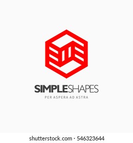Modern colorful abstract vector logo or element design. Best for identity and logotypes. Simple shape.

